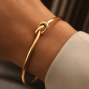 Trendy Vintage Geometric Stainless Steel Twist Bracelets