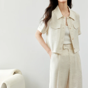 Turtleneck Cardigan Solid Commuter Two Piece Set Elegant T-Shirt And Top Slim Blazer Pant