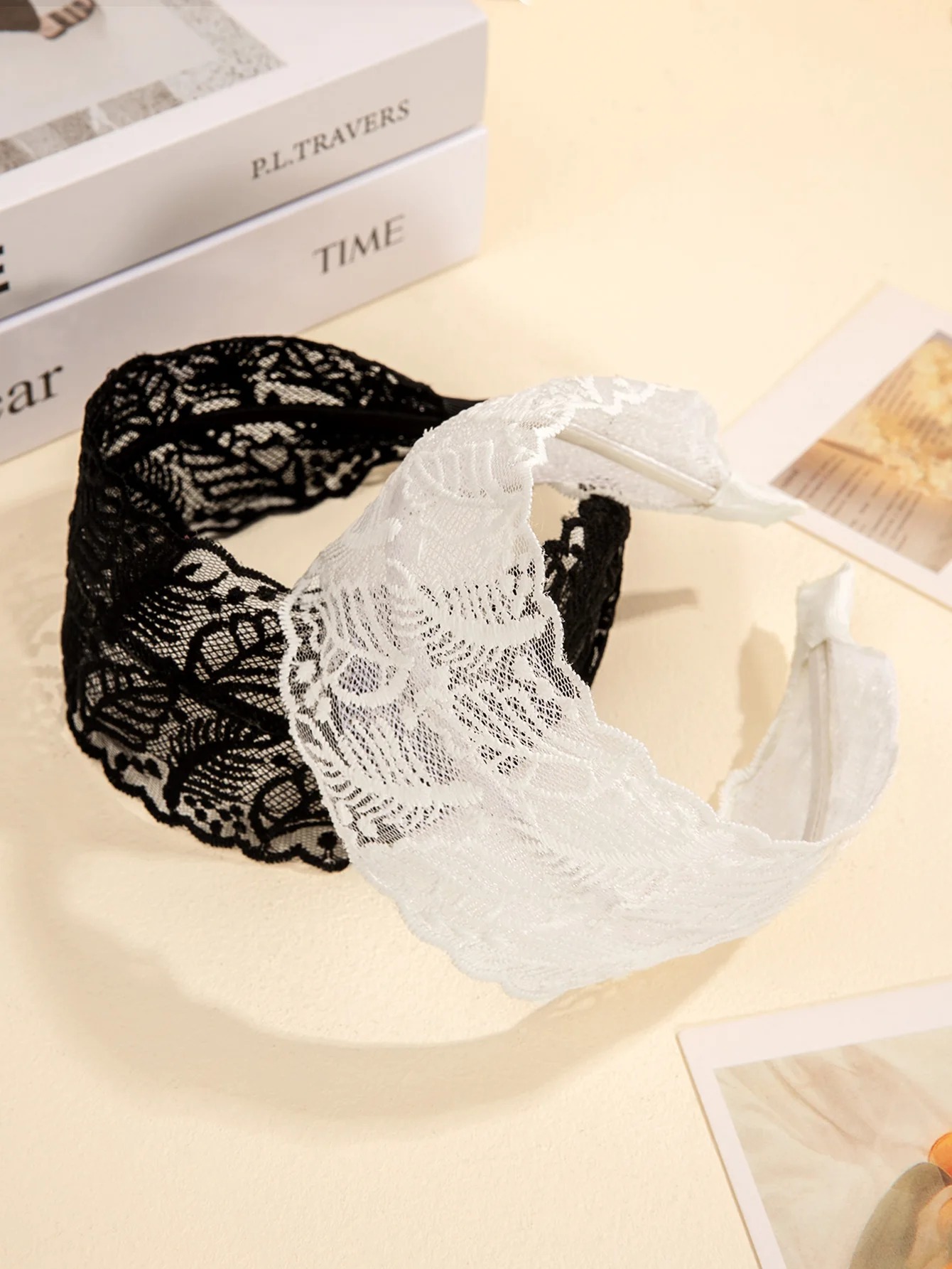 Vintage Lace Embroidery Decorate Comfortable 2 Piece Hair band - Image 4