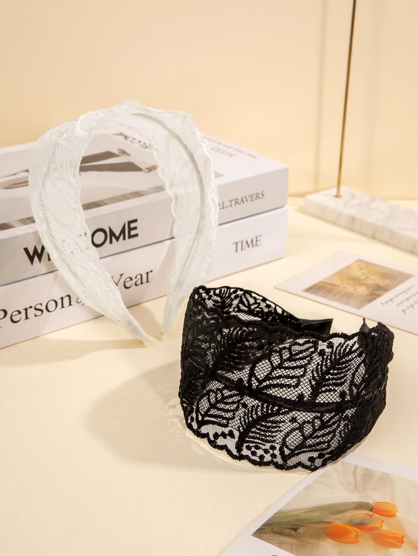 Vintage Lace Embroidery Decorate Comfortable 2 Piece Hair band - Image 5