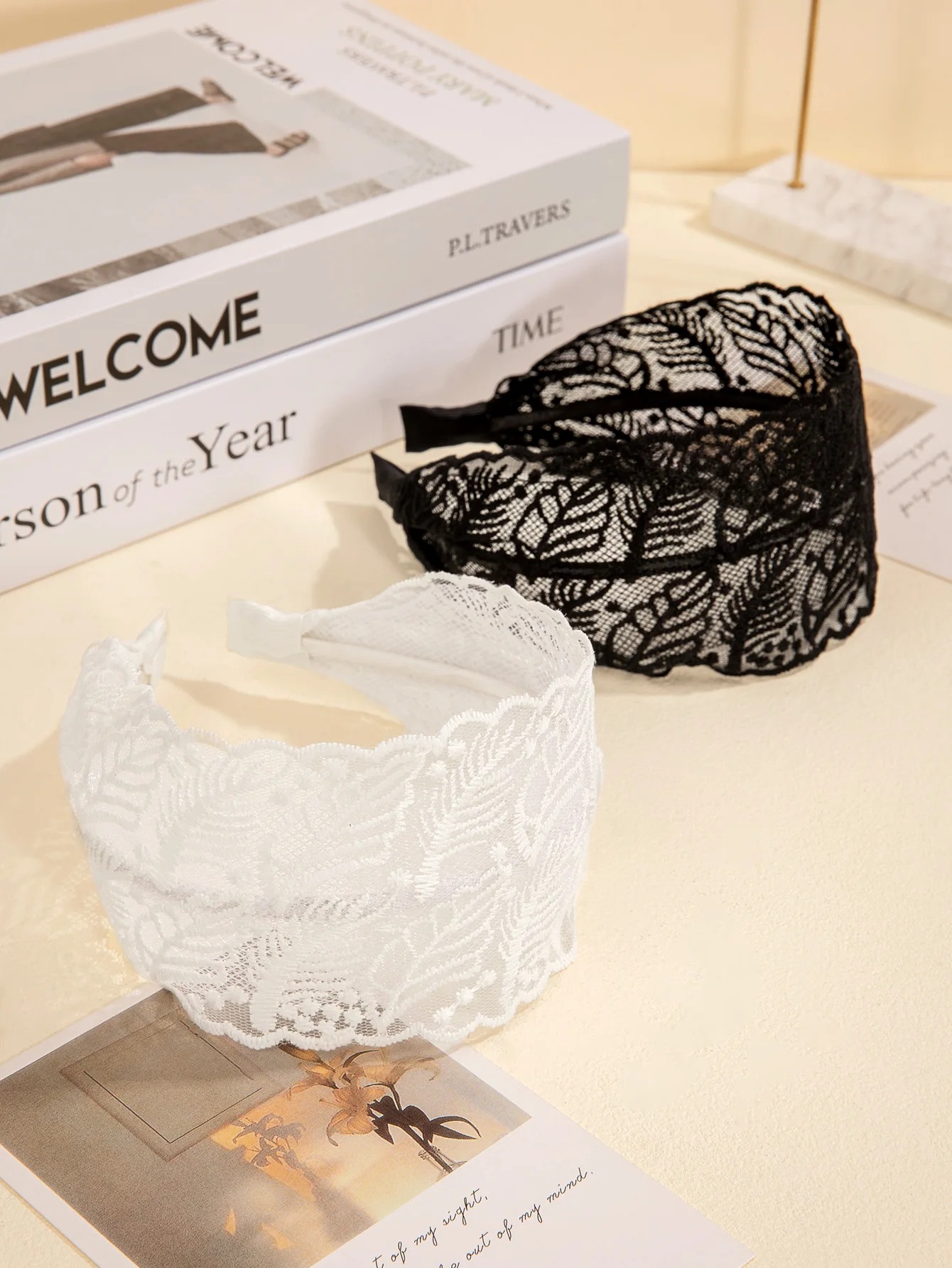 Vintage Lace Embroidery Decorate Comfortable 2 Piece Hair band - Image 6