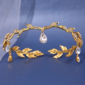 Vintage Waterdrop Pendent Tiara Crown For Head Jewelry