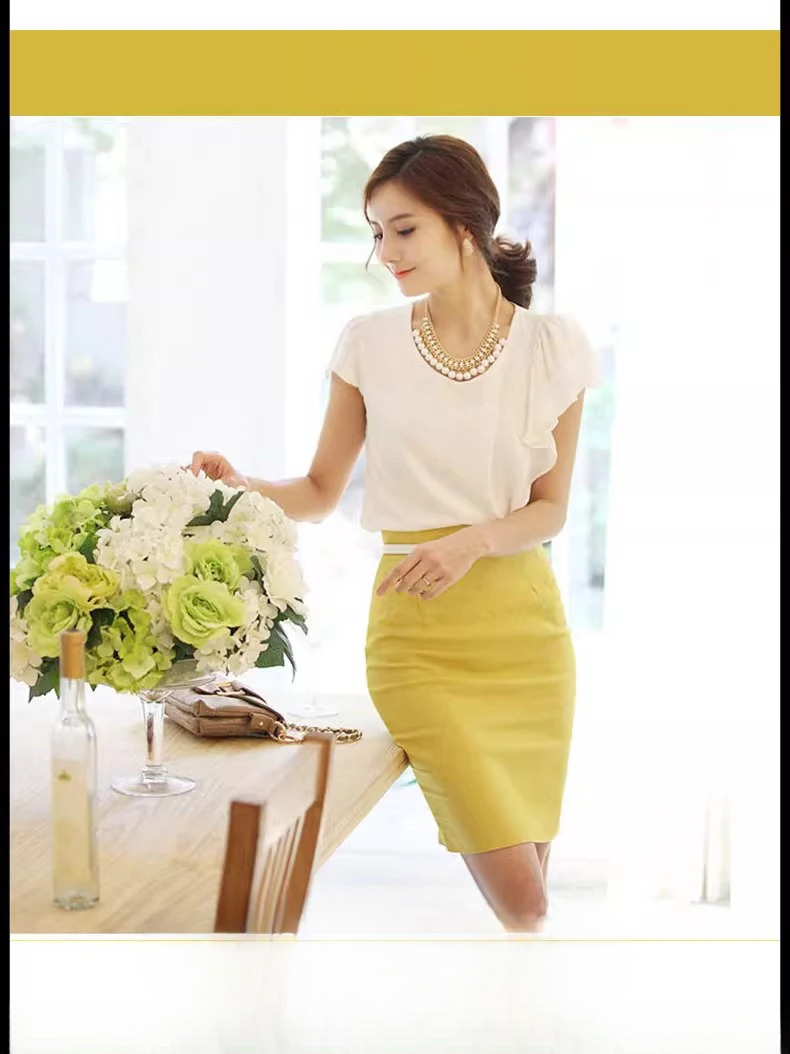 A-Line Hip High Waist One Step Professional Half Elegant Mini Skirts - Image 12