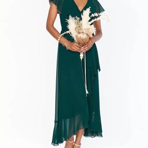 A-Line Fashion Ankle-Length Chiffon Formal Bridesmaid Dress