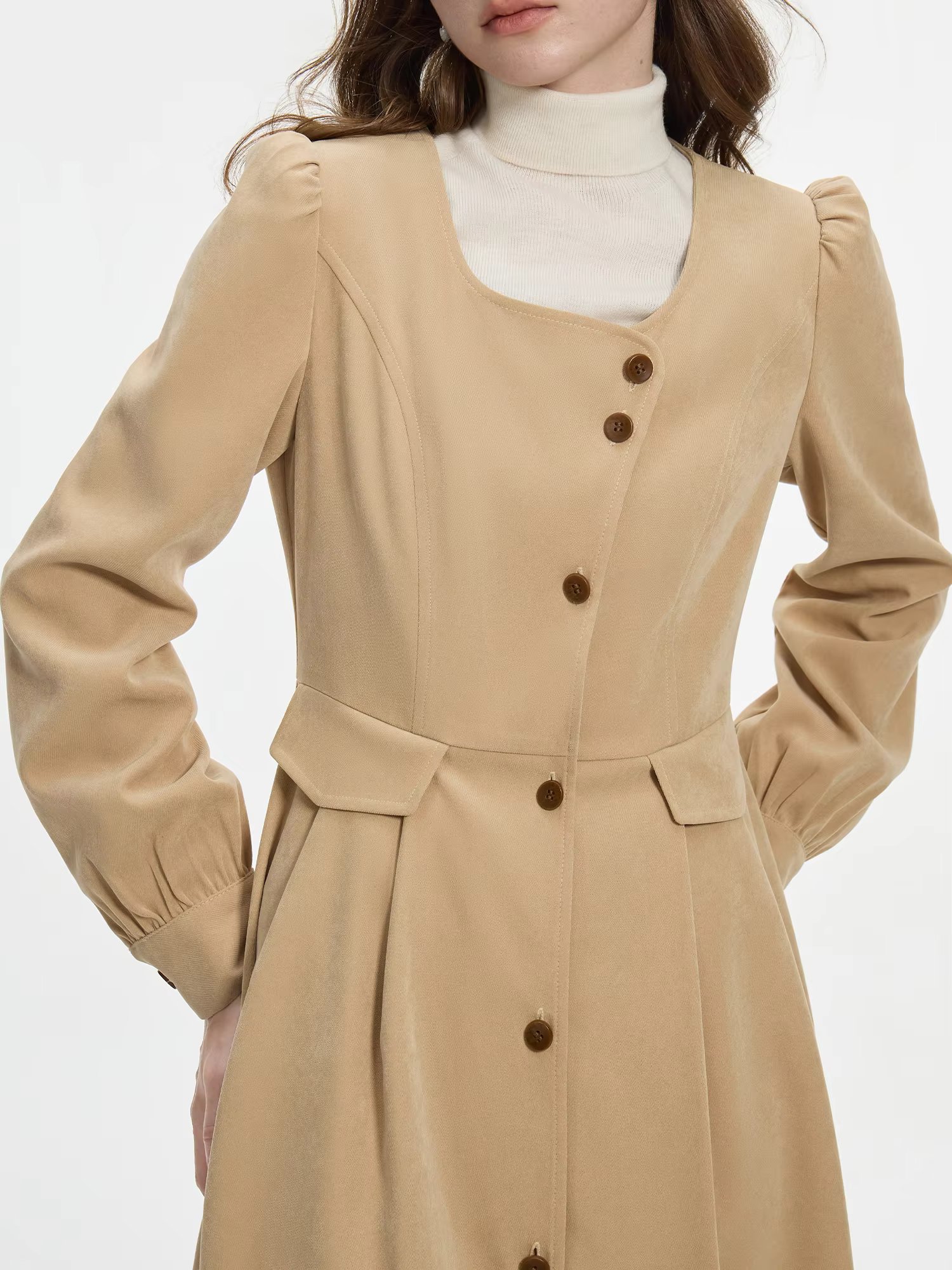 A Line Retro Slim Fit Commuting Elegant And Vintage Midi Dresses - Image 2