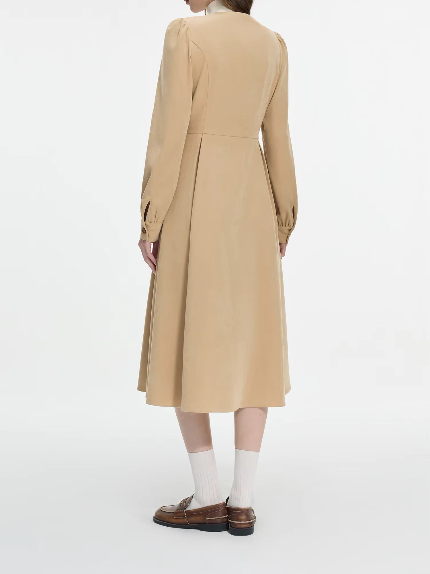 A Line Retro Slim Fit Commuting Elegant And Vintage Midi Dresses - Image 4