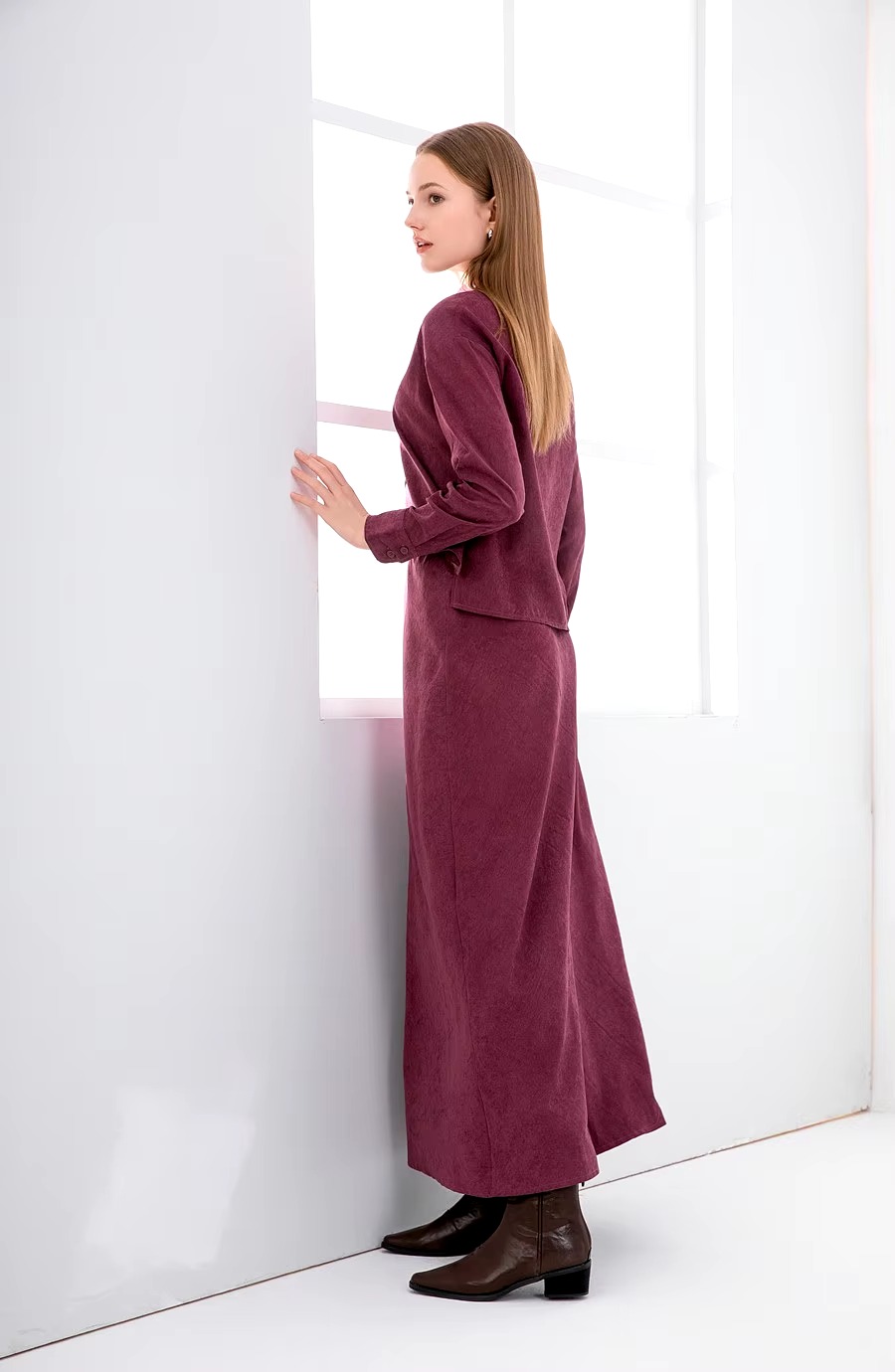 Casual A-line Viscose Shirt And Skirts 2 Piece Set - Image 4