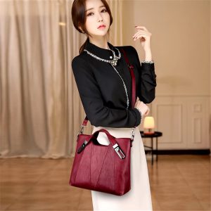 Casual Sequined Designer PU Leather Leisure Crossbody Shoulder Tote Bag
