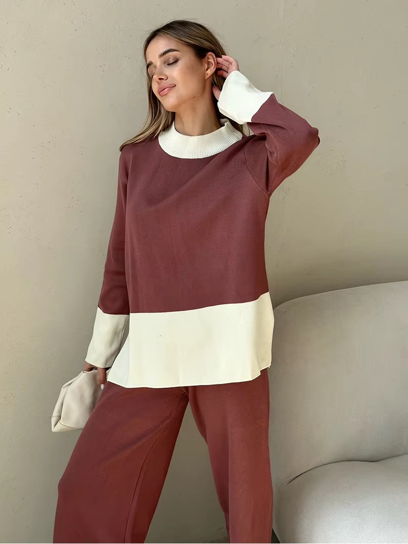 Casual Knitted Sweater Matching Sets Two Piece Set - Image 5