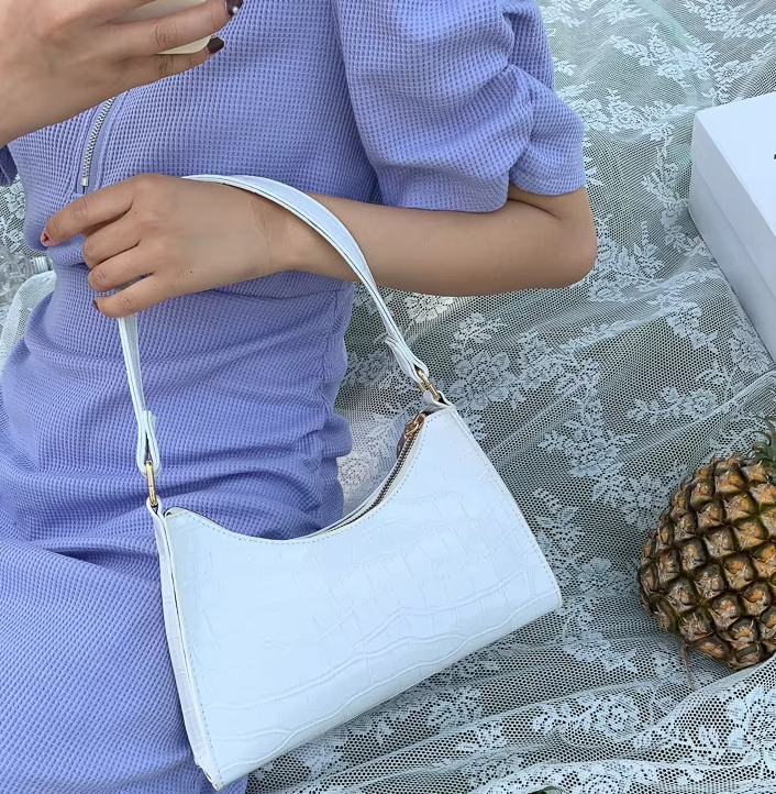 Casual PU Leather Solid Color Chain Retro Totes Shoulder Shopping Handbag - Image 32