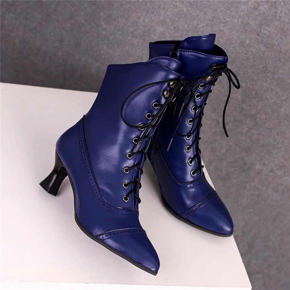 Casual Pointed Toe High Heel Shoes Strange Steampunk Boot - Image 8