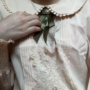 Casual Preppy Style High Waist Lace-up Pleated Shirt And Long Skirt 89_11zon