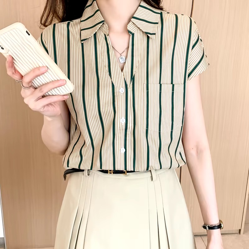 Casual Print Slight Stretch Single Breasted Shirts - Image 3