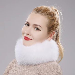 Trendy Rex Rabbit Knitted Real Fox Fur Scarves