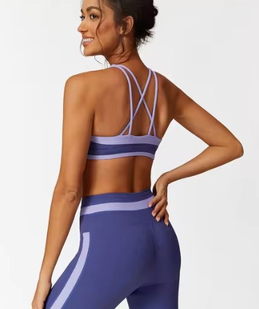 Casual Ribbed Sports Suits Bra And High Waist Leggings 2 Pieces Set - Image 7