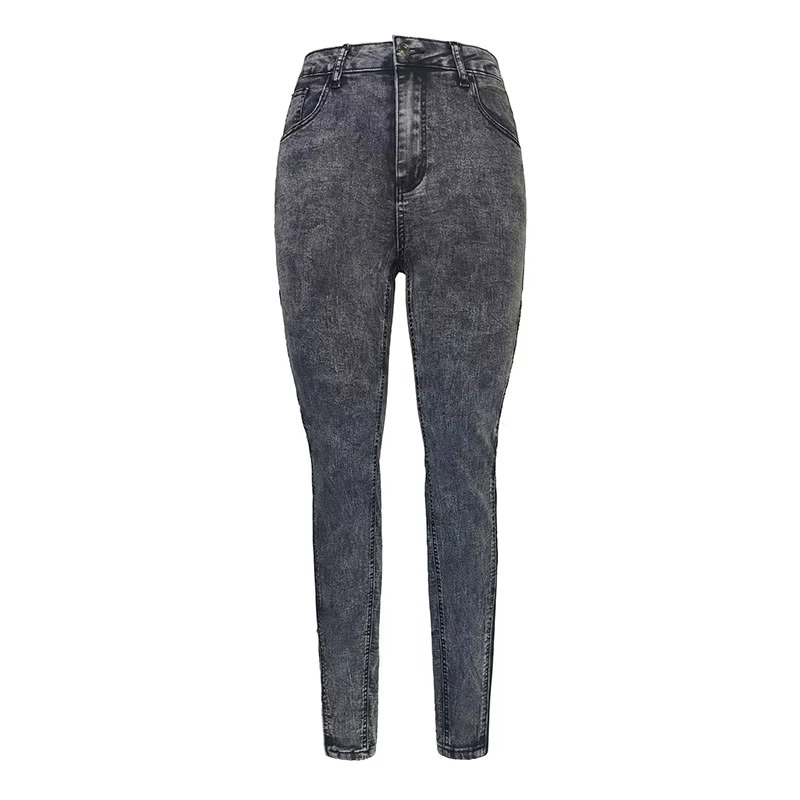 Casual Ripped Full Length High Waist Stretch Skinny Jeans - Image 2