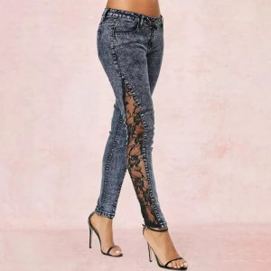 Casual Ripped Full Length High Waist Stretch Skinny Jeans
