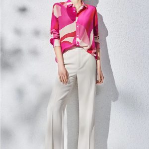 Casual Single Breasted Button-Down Slight Stretch Shirt