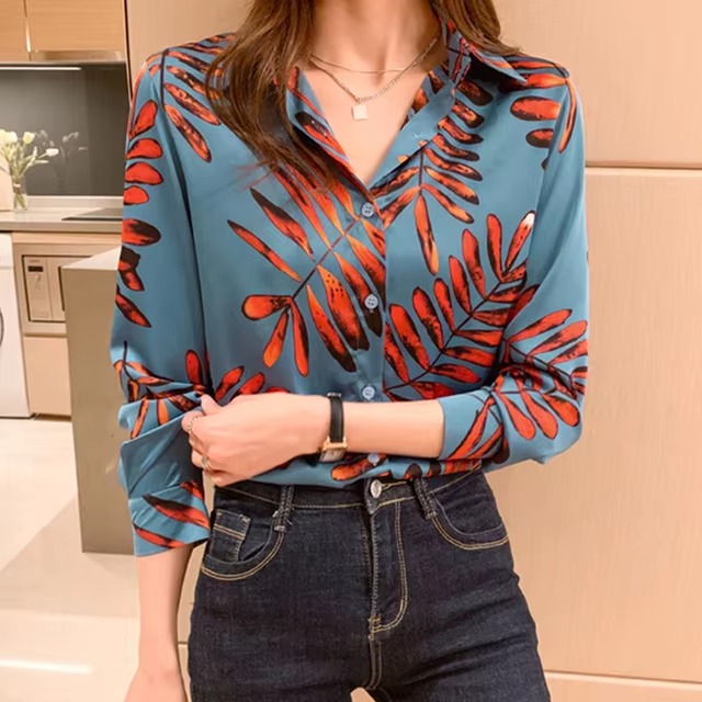 Casual Single Breasted Long Sleeve Printing Shirts - Image 2