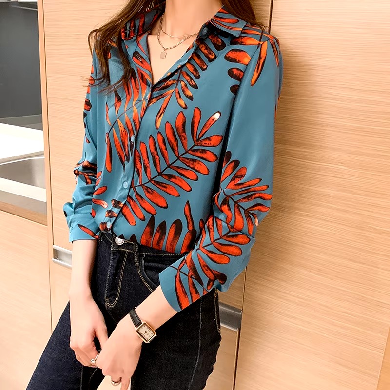 Casual Single Breasted Long Sleeve Printing Shirts - Image 5