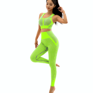 Casual Sleeveless Crop Top High Waist Leggings Seamless Yoga Set