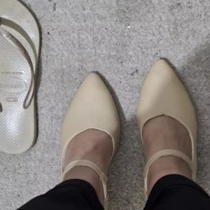 Casual Soft Leather Solid Color Thick High-heeled Sandals2222_11zon