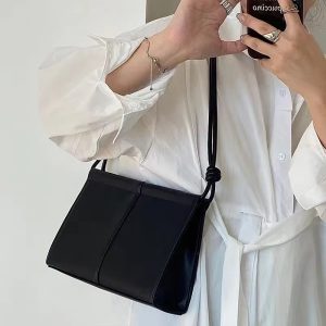 Casual Solid No Pocket Cold Style Square Sling Shoulder Bag