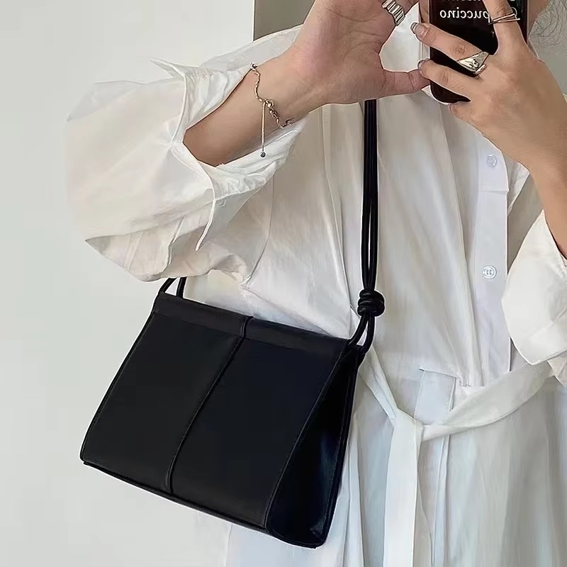 Casual Solid No Pocket Cold Style Square Sling Shoulder Bag