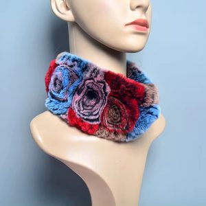 Casual Thick Natural Warm Rex Rabbit Fur Scarf 1 Piece