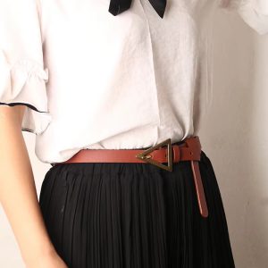Casual Thin Skinny Buckle Solid Dress Jeans Waistband Designer Belts
