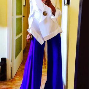 Classic Style Long Sleeves Loose Buttoned Stand Collar Office shirts & blouses Tops