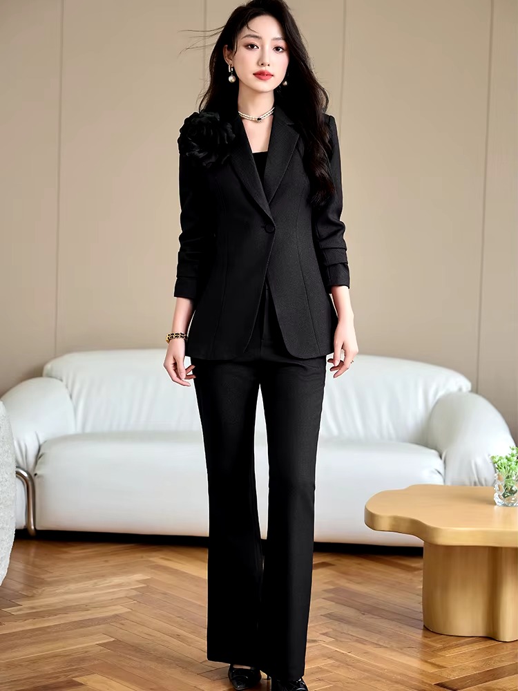 Elegant Formal Single Button Blazer Jacket Coat And Trouser Business Work Wear 2 Piece Pant Suit - Image 6