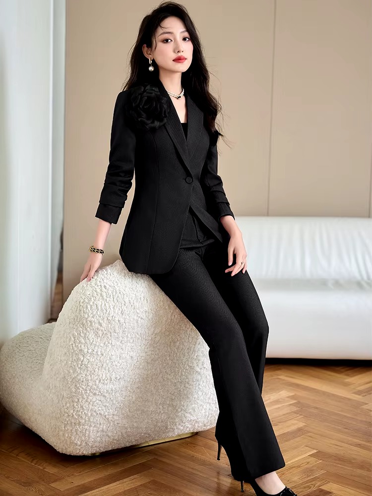 Elegant Formal Single Button Blazer Jacket Coat And Trouser Business Work Wear 2 Piece Pant Suit - Image 7