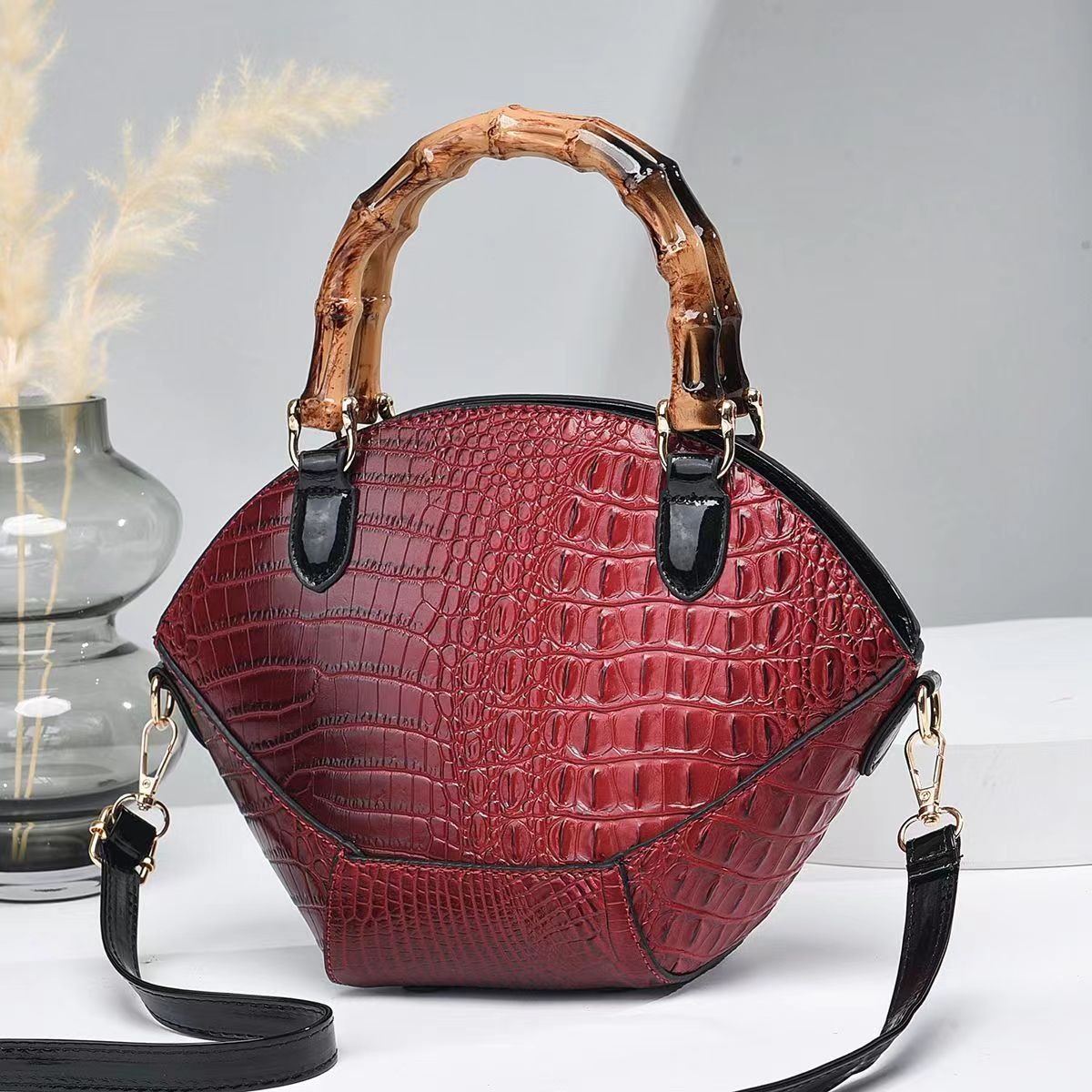 Casual Solid Interior Zipper Pocket Versatile Handheld One Shoulder Crossbody Bag
