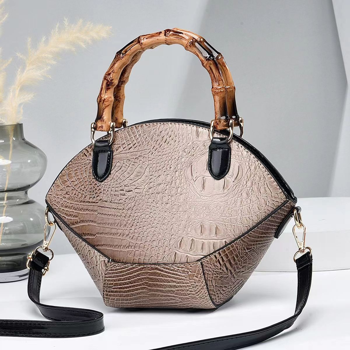 Casual Solid Interior Zipper Pocket Versatile Handheld One Shoulder Crossbody Bag - Image 2