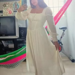 Elegant Square Collar A-line Lace Princess Party Dress One Piece213_11zon