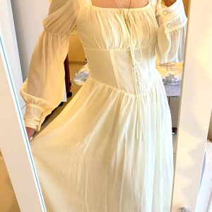 Elegant Square Collar A-line Lace Princess Party Dress One Piece23232323_11zon