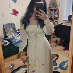 Elegant Square Collar A-line Lace Princess Party Dress One Piece23658_11zon