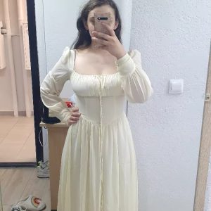 Elegant Square Collar A-line Lace Princess Party Dress One Piece8_11zon