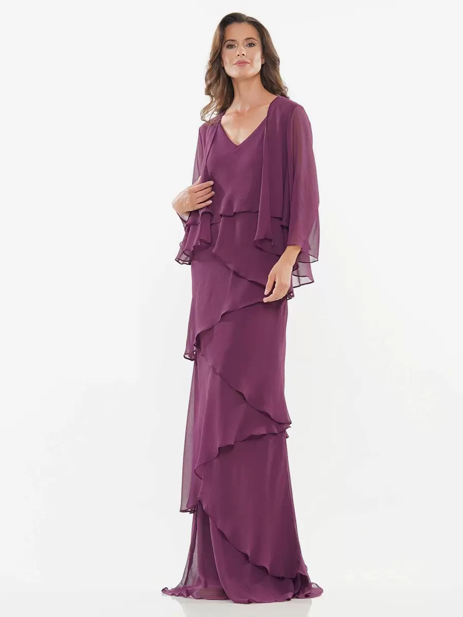 Elegant V-Neck Sleeveless A-Line Ruffles Wedding Guest Party Dress For Mother Of The Bride - Image 10