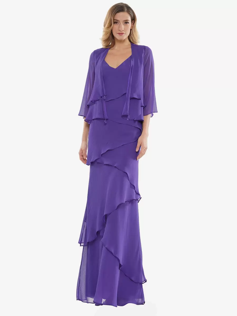 Elegant V-Neck Sleeveless A-Line Ruffles Wedding Guest Party Dress For Mother Of The Bride