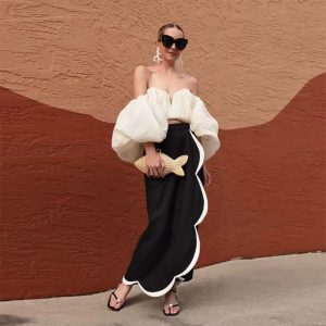 Formal Satin Long Ankle-Length Prom Party Long Skirts