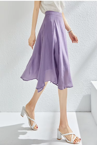 L-Line High Waist Chic Solid Fashion Thin Elegant Office Mini Skirts - Image 5