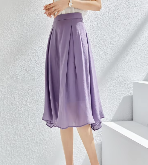 L-Line High Waist Chic Solid Fashion Thin Elegant Office Mini Skirts - Image 3