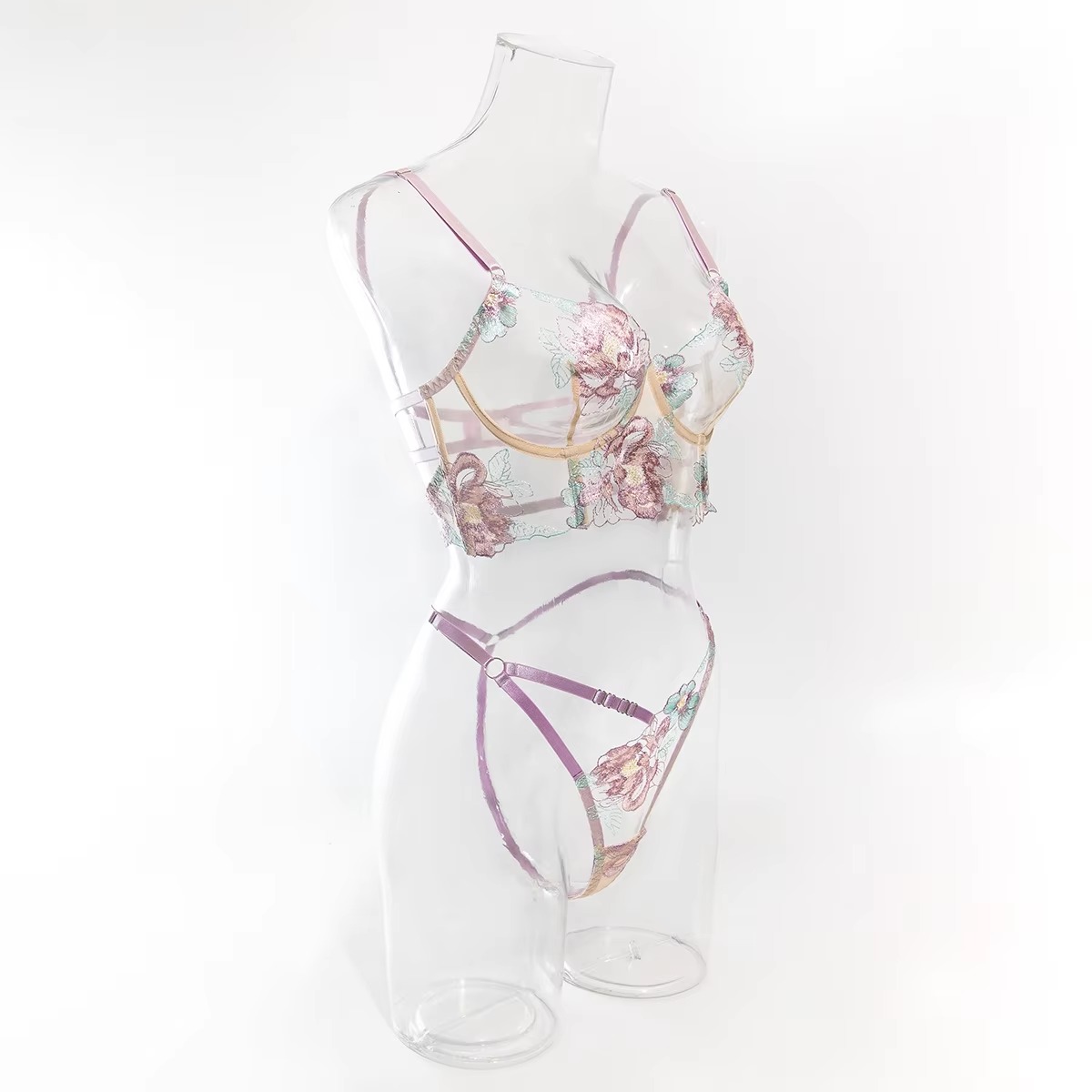 Lace Lingerie Beautiful Underwear Push Up Exotic Sissy Fairy g-String Ensemble Bra Sets - Image 3