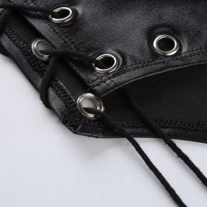 Lingerie Below Open Crotch Patent Leather Erotic Shaping Latex Bodysuit57.