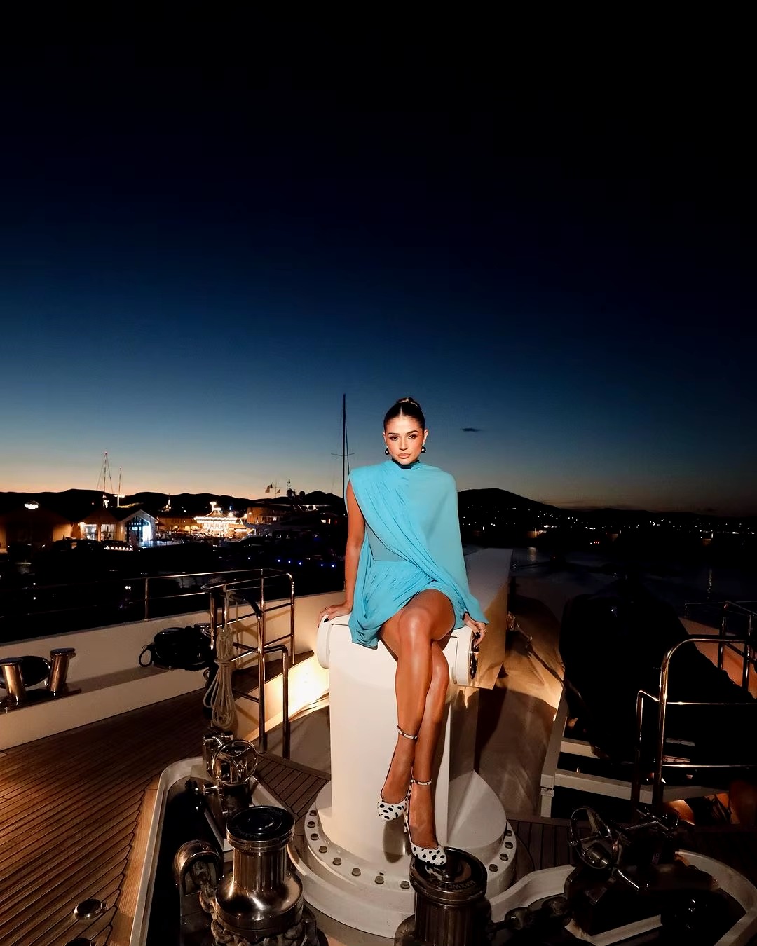 Pleated Strapless Top Long Sleeved Shawl Spliced Mini 2-piece Suit Skirt Set - Image 3