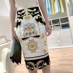 Casual Printed Knee Length Midi Pencil Skirt