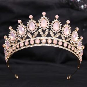 Luxury Diamond Water Drop Hair Crown Tiara
