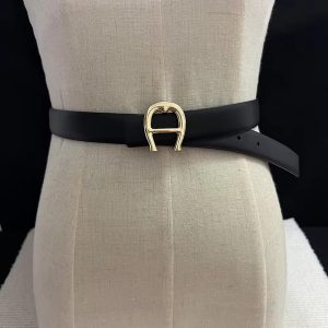 Trend Slim Fit Versatile Double-sided Letter Buckle Jeans Retro Decorative Belt